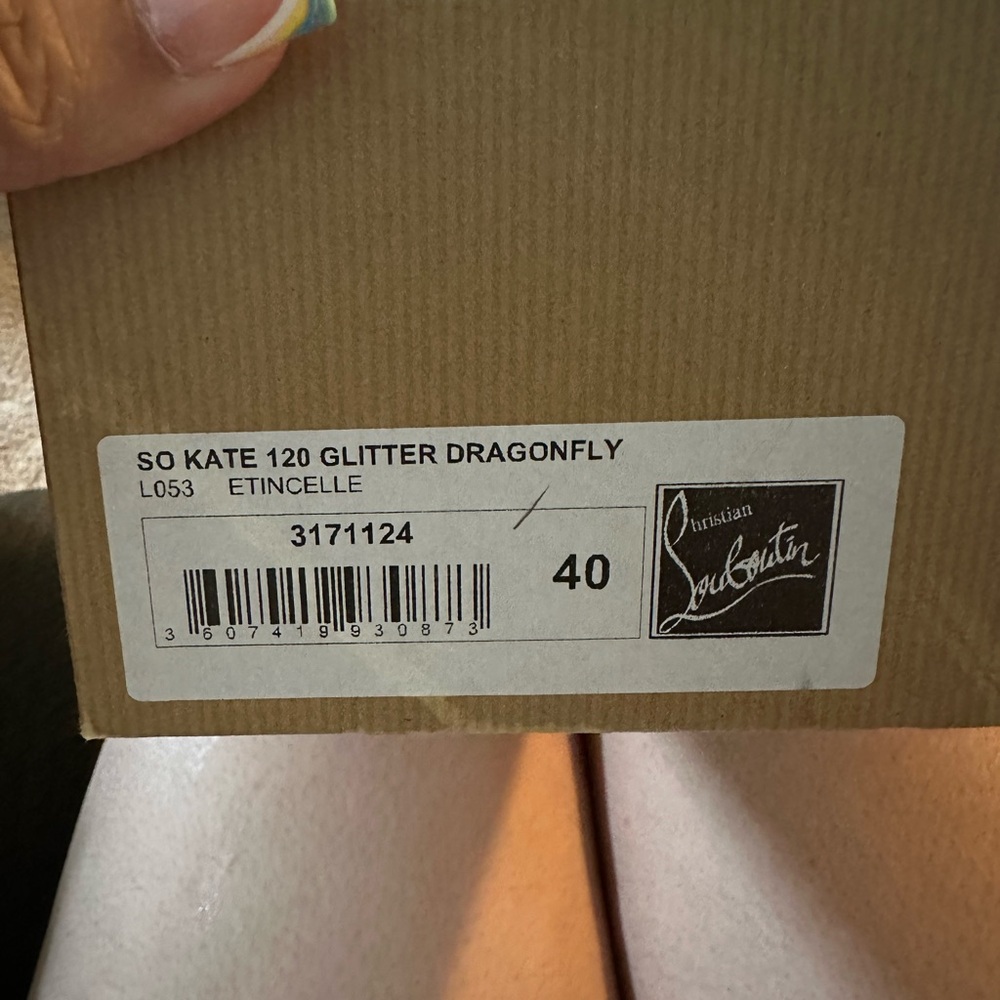 Christian louboutin so kate 120 dragonfly pumps with sole protectors